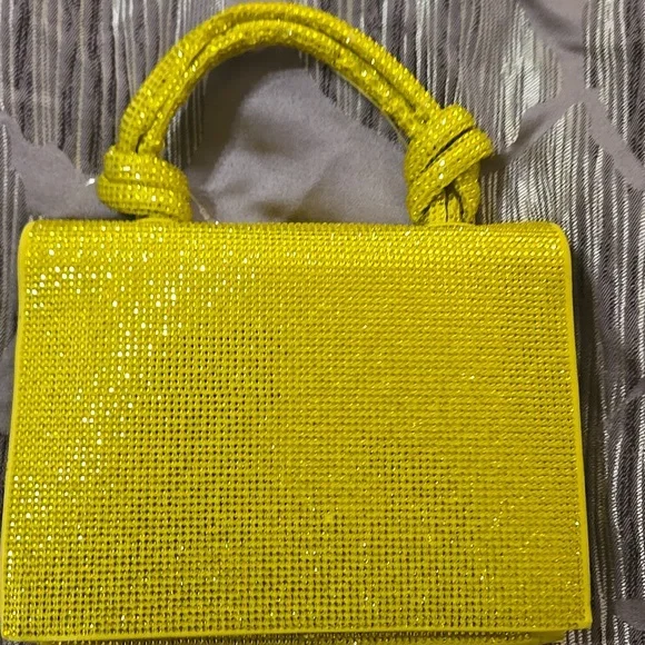 LAST 1! ZARA SPARKLY LIME MINI CITY BAG - Picture 5 of 6